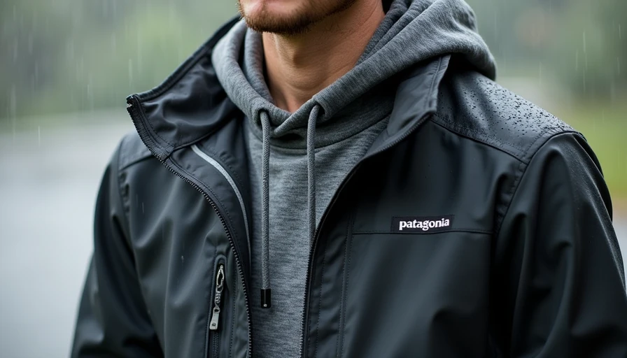 Veilance Nomad shell layered over Nano-Air midlayer in rain