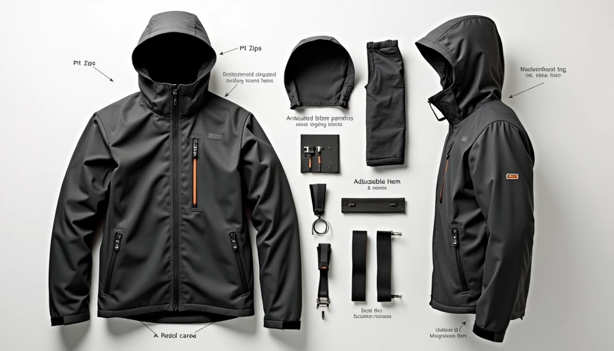 Techwear hardshell jacket feature breakdown