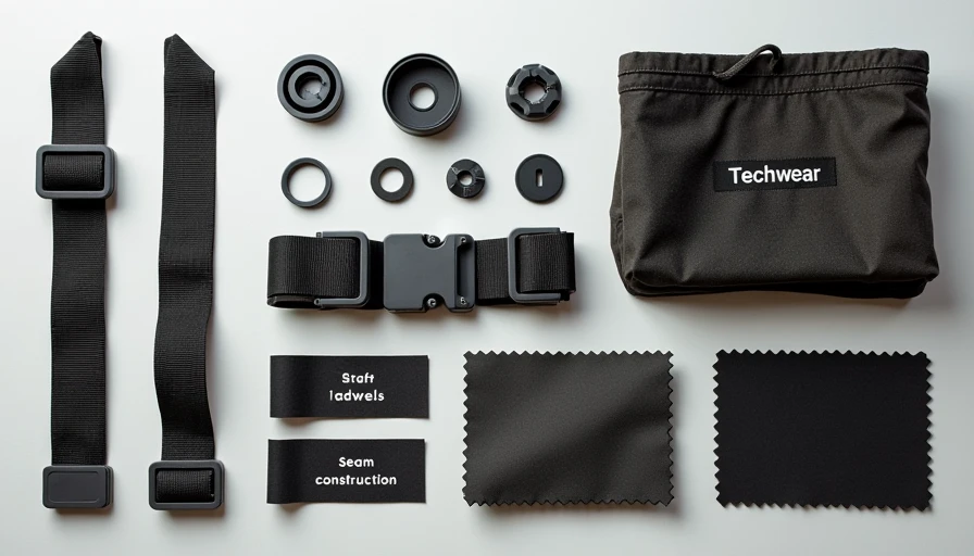Disassembled techwear components comparison