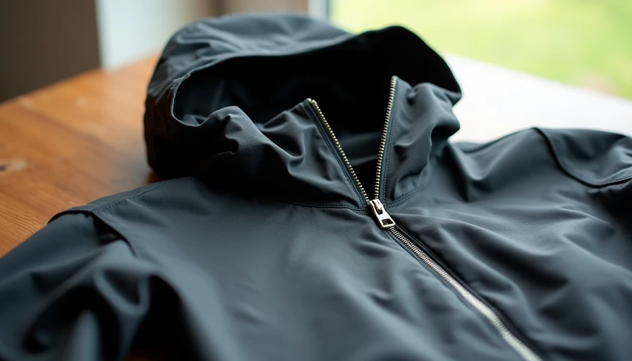 Budget techwear hardshell jacket detailed view