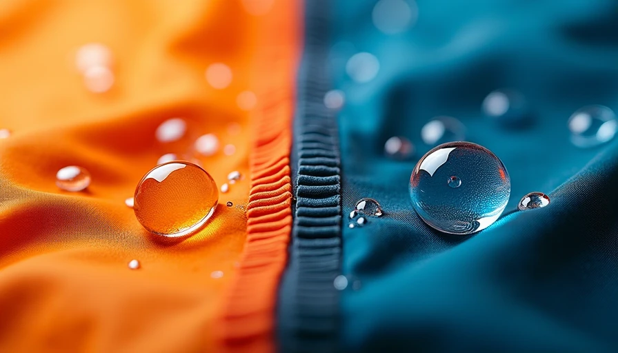 eVent vs Gore-Tex water beading close-up comparison