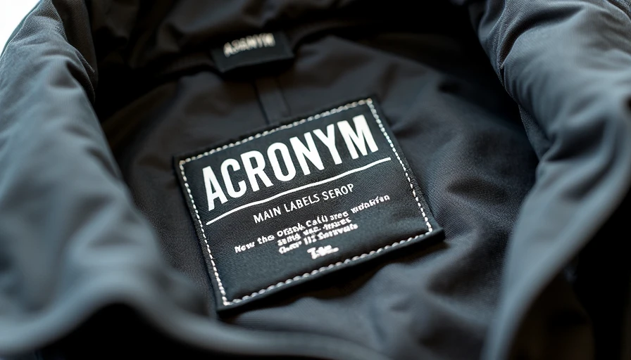 Authentic Acronym interior main label close-up