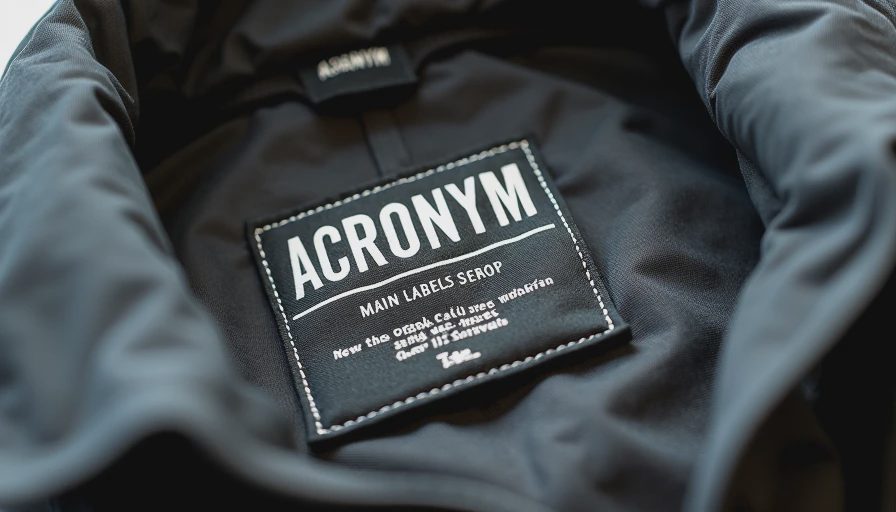 First inspection point - main label authenticity Authentic Acronym interior main label close-up