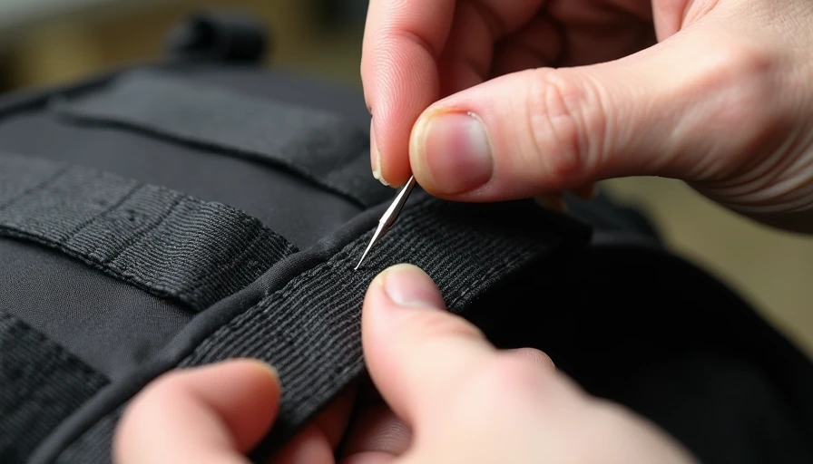 Sewing MOLLE webbing onto backpack
