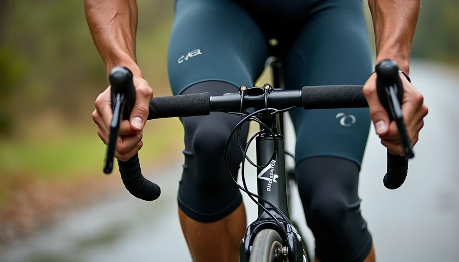 Techwear pants knee articulation during cycling