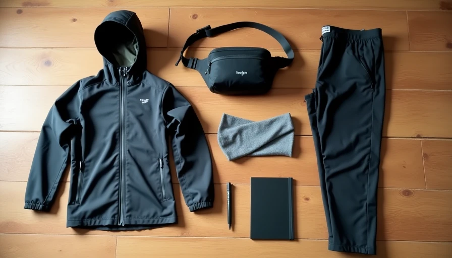 Beginner techwear starter kit flat lay