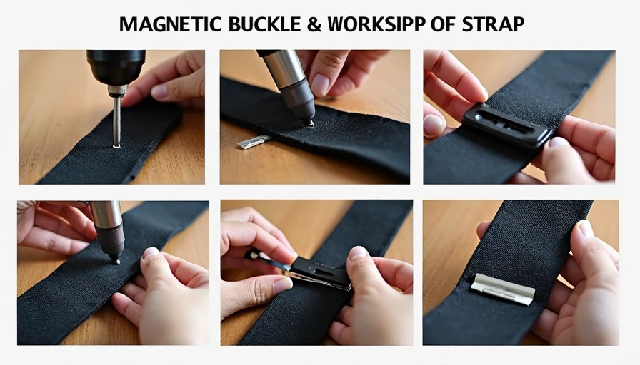 Magnetic hardware installation process on techwear gear