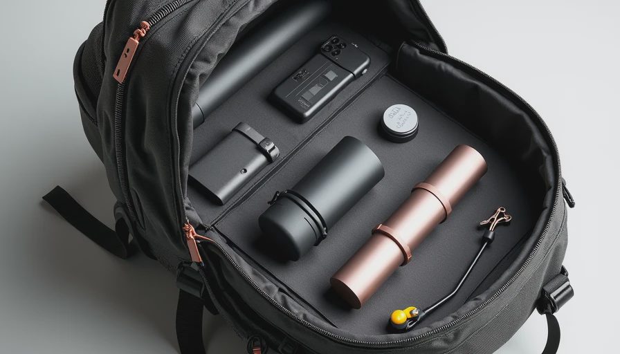 Custom internal harness system overview Internal modular organization harness system installed in backpack