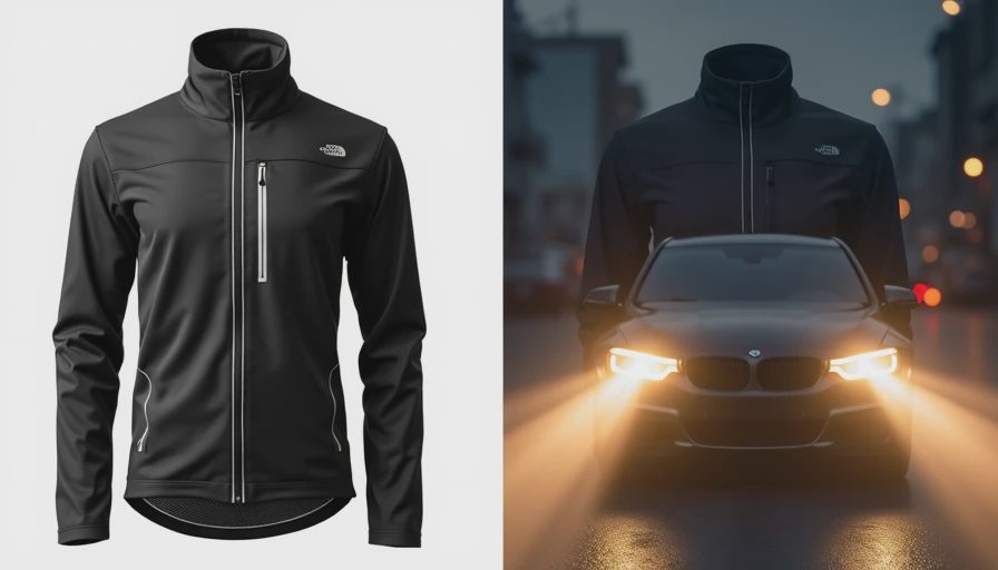 Day vs night reflective performance Subtle reflective mod before and after in different lighting