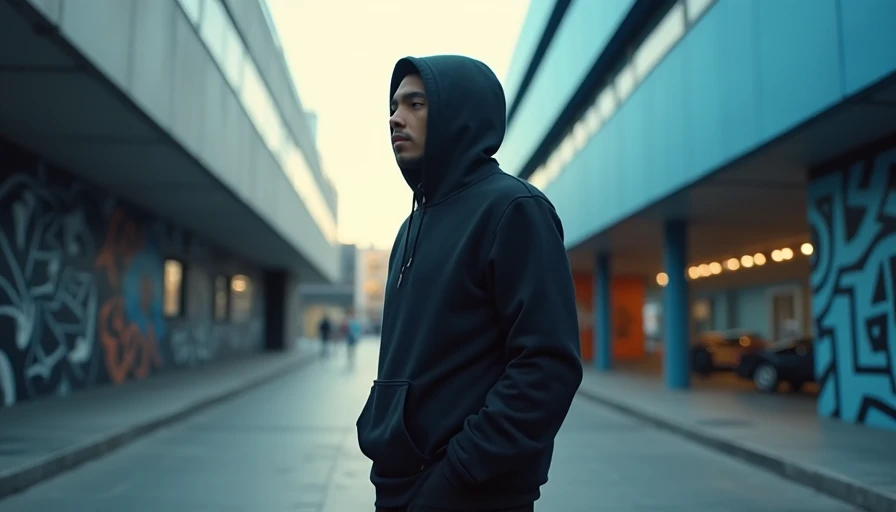 Visual context for double hood hoodie