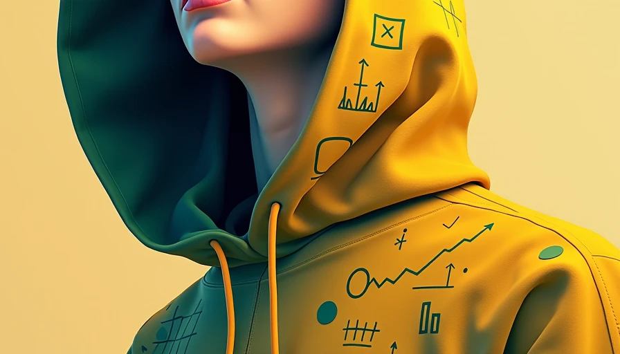 Illustration for high collar hoodie